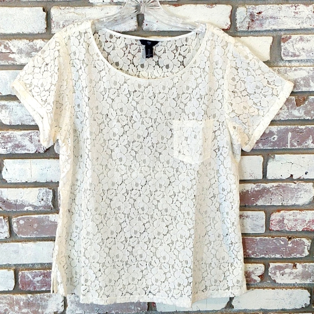 GAP Factory Cream Lace Top